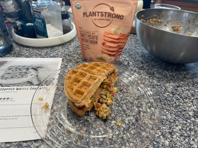                               Mediterranean Chopped Waffle Sandwich                             
                              